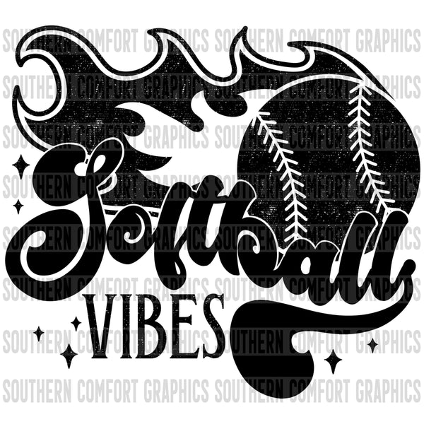 Softball vibes PNG