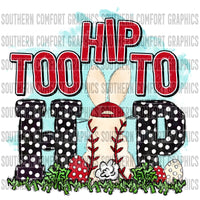 Too hip to hop baseball PNG