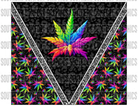 Rainbow weed 20oz tumbler PNG