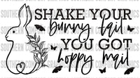 Shake your bunny tail you got hoppy mail Thermal sticker