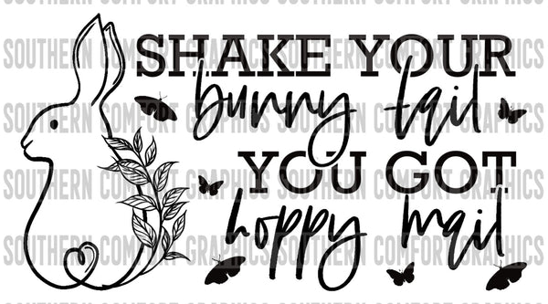 Shake your bunny tail you got hoppy mail Thermal sticker
