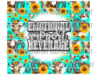 Emotional support beverage 20oz tumbler PNG