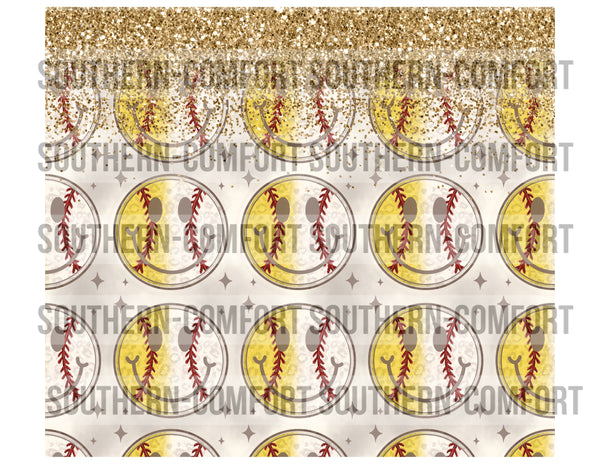 Baseball softball 20oz tumbler PNG