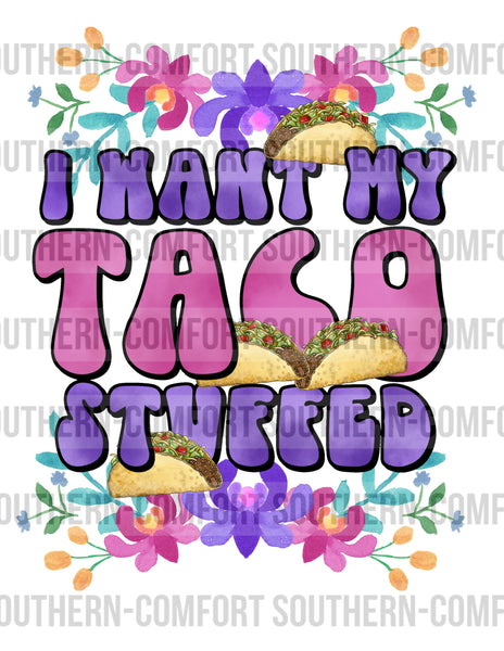 I want my taco stuffed PNG