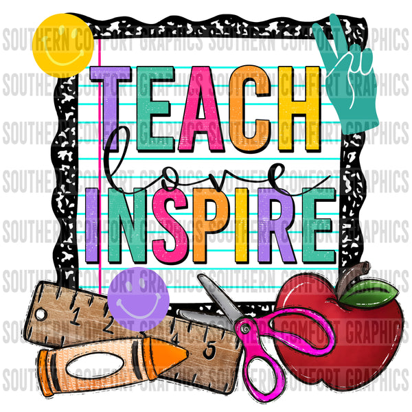 Teach love inspire PNG