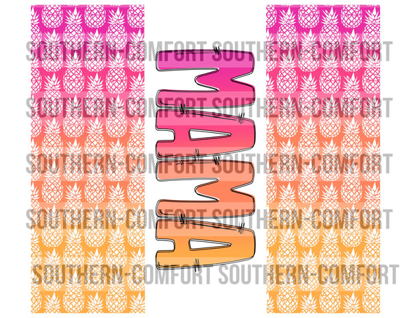 Mama pineapple 20oz tumbler PNG