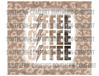 Coffee leopard 20oz tumbler PNG