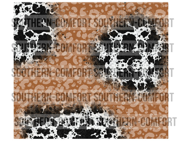 Leopard and cowhide 20oz tumbler PNG