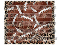 Football leopard 20oz tumbler PNG