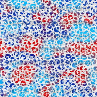 Patriotic leopard SEAMLESS