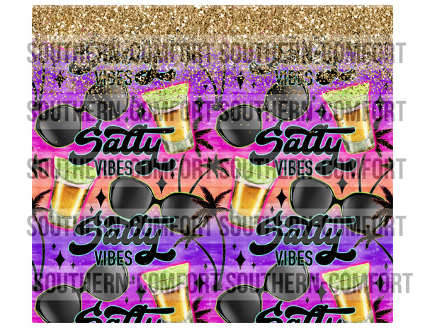 Salty vibes 20oz tumbler PNG