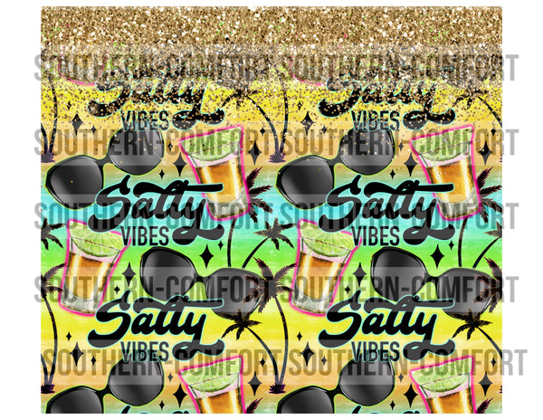 Salty vibes 20oz tumbler PNG