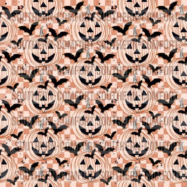 Retro pumpkin Digital paper