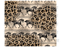 Horses with leopard 20oz tumbler PNG