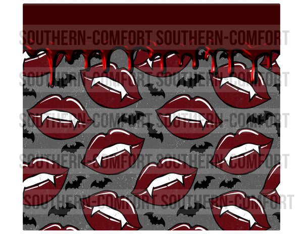 Vampire lips 20oz tumbler PNG