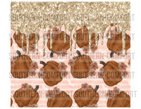 Floral pumpkins 20oz tumbler PNG