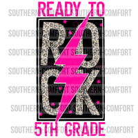Ready to rock 5th Grade PNG