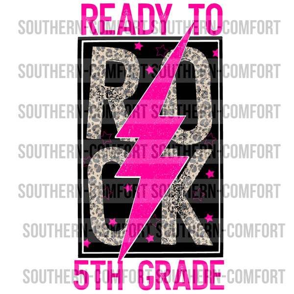 Ready to rock 5th Grade PNG