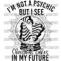 I'm not a psychic but i see Christmas cakes in my futute PNG