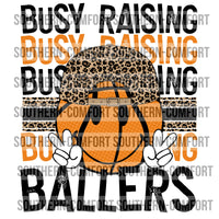 Busy raising ballers leopard basketball PNG