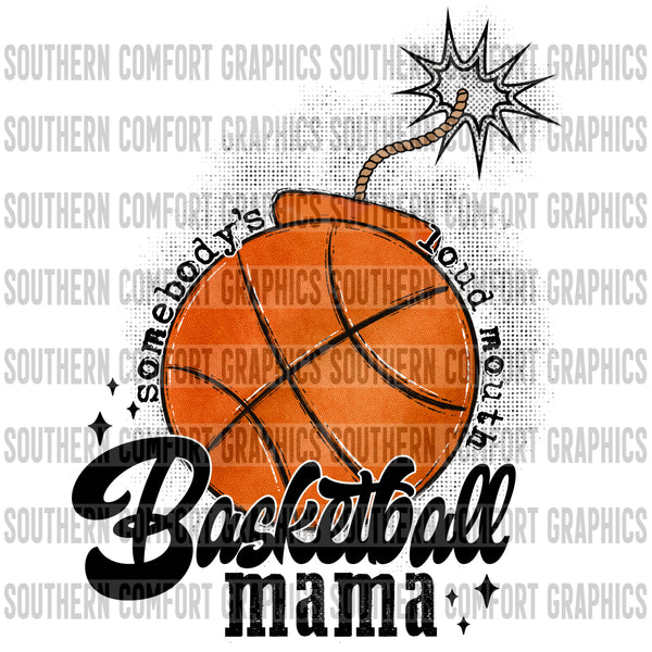 Loud mouth basketball mama PNG