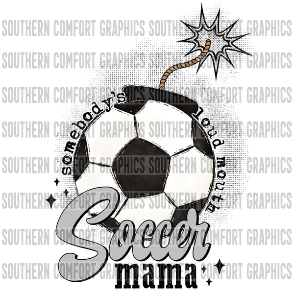 Loud mouth soccer mama PNG