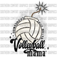 Loud mouth volleyball mama PNG