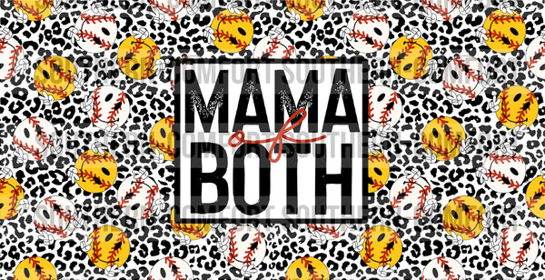 Mama of both softball/baseball 16oz Libby design PNG