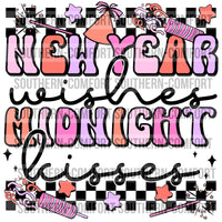 New year wishes midnight kisses PNG