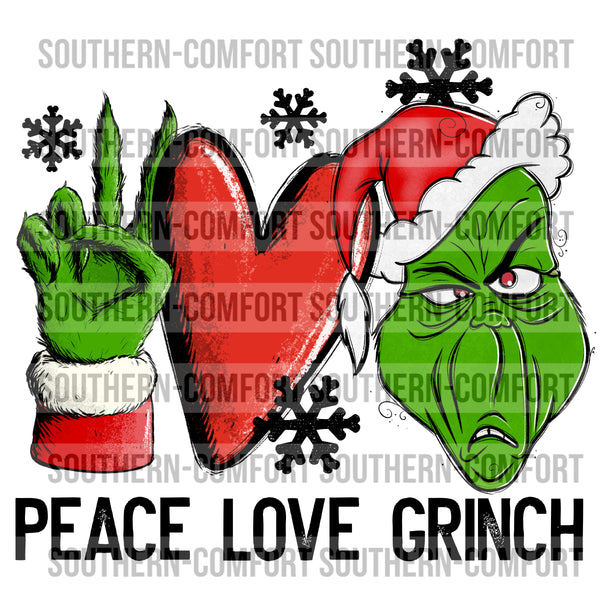 Peace Love Grinch PNG