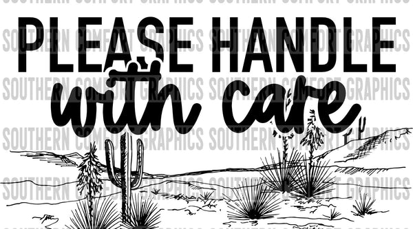 Please handle with care Thermal sticker