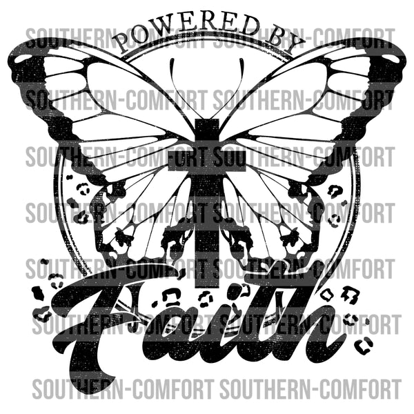 Powered by faith PNG