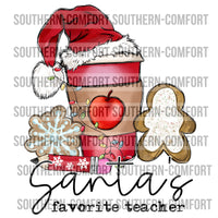 Santa's favorite teacher PNG