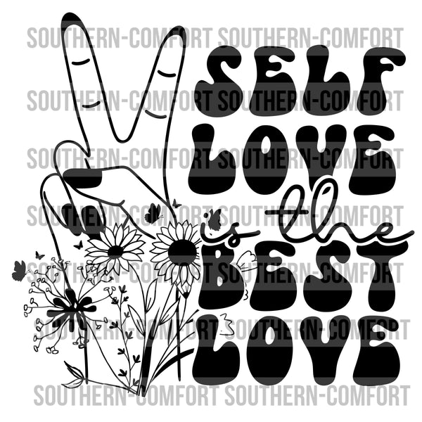 Self love is the best love PNG