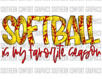 Softball is my favorite season PNG