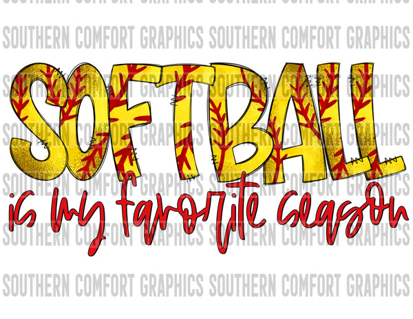 Softball is my favorite season PNG