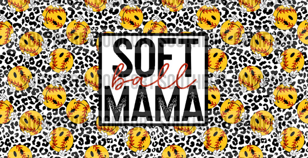 Softball mama 16oz Libby design PNG