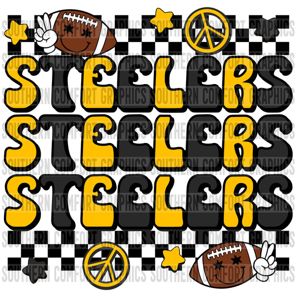 Retro Steelers football PNG
