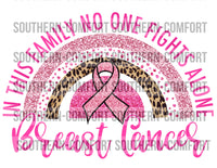 In this family no one fights alone Breast Cancer PNG