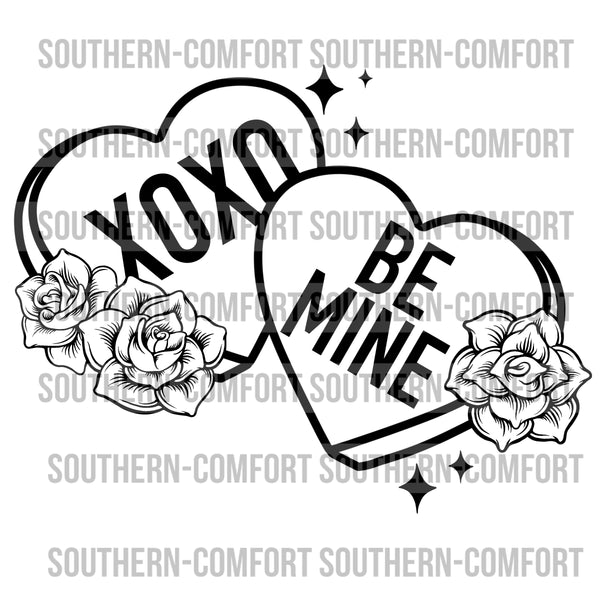 Xoxo Be Mine Conversation hearts PNG