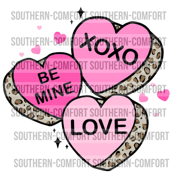 Xoxo be mine love conversation hearts PNG