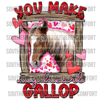 You make my heart gallop PNG