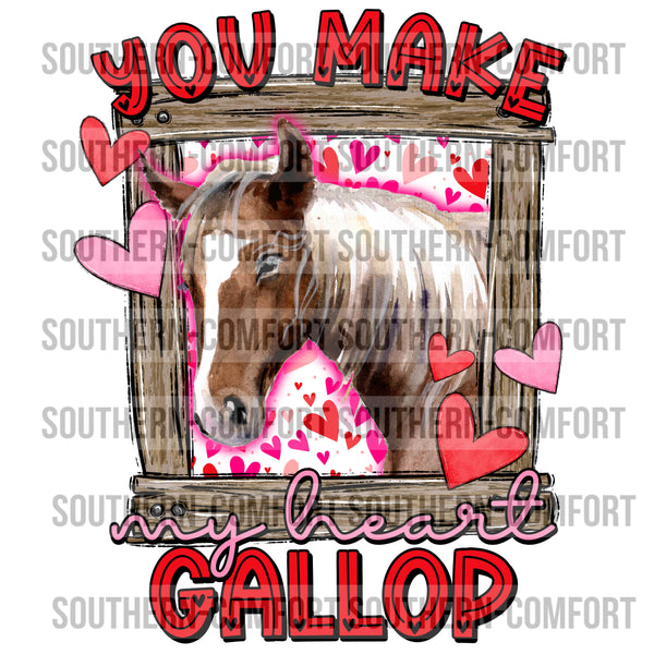 You make my heart gallop PNG