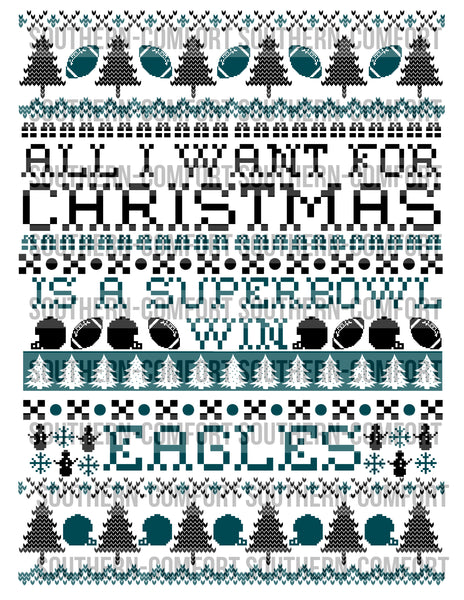 All I want for Christmas is a super bowl win EAGLES PNG