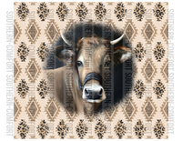 Cow Aztec print 20oz tumbler PNG