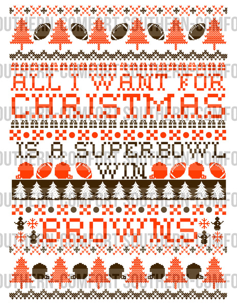 All I want for Christmas is a super bowl win  BROWNS PNG