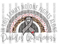 In this family nobody fights alone diabetes awareness PNG
