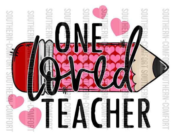 One loved teacher PNG