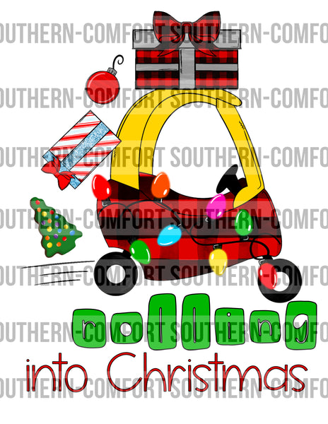 Rolling into Christmas PNG