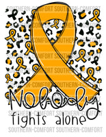 Nobody fights alone (gold) PNG